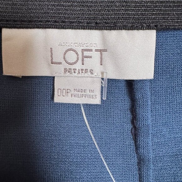 Ann Taylor Loft Womens Size 00P Petite Mini Skirt Black & Blue Boho NWT - Picture 4 of 6